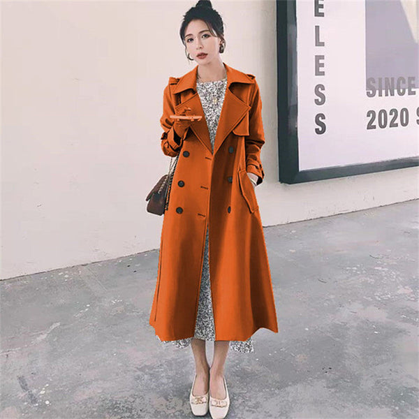 British-style Trendy Khaki Trench Coat