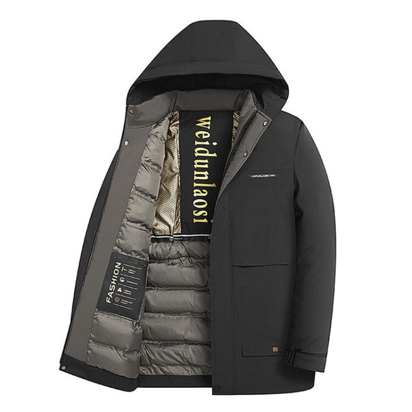 Winter Men's Velvet Thickening Padded Jacket Business Casual Down Cotton-padded Coat
