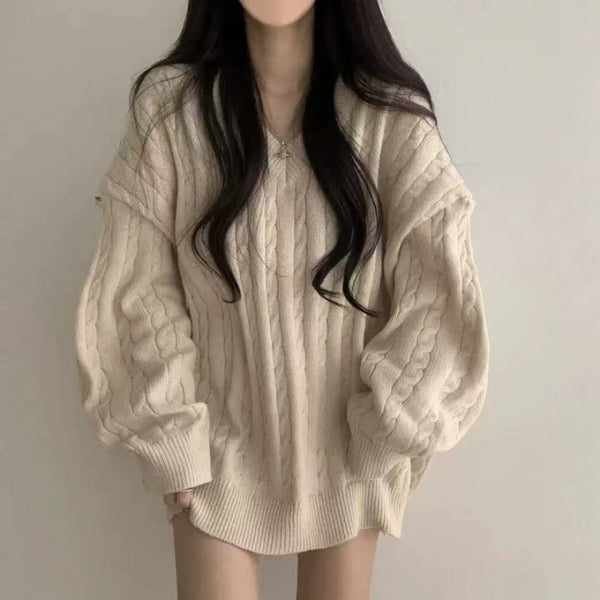 Loose Cozy AutumnWinter Sweater For Women
