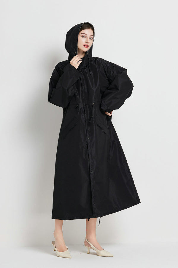 Womens Mid-length Trench Coat Raincoat