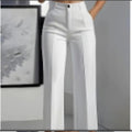 New Cross-border European And American Women's Solid Color Suit Pants Wide-leg Trousers