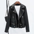 Womens Short Korean-style Slim-fit Black Jacket