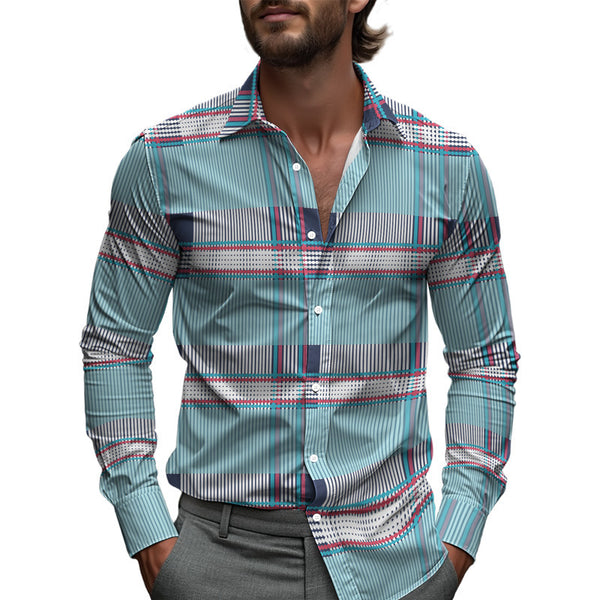 Men's Printed Long-Sleeve Shirt