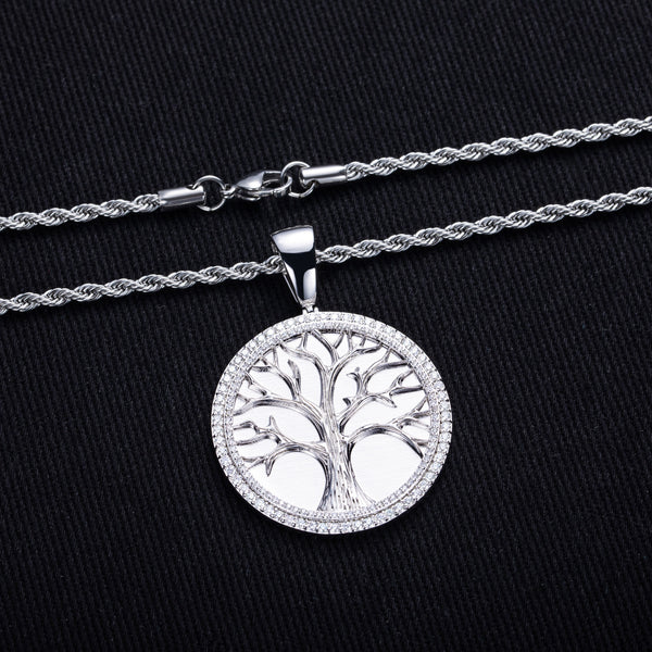 Minimalist Light-Luxury Copper Pendant With Diamonds Christmas Tree Design