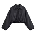 New Autumn Versatile Minimalist Short Jacket With A Turn-down Collar And Skirt