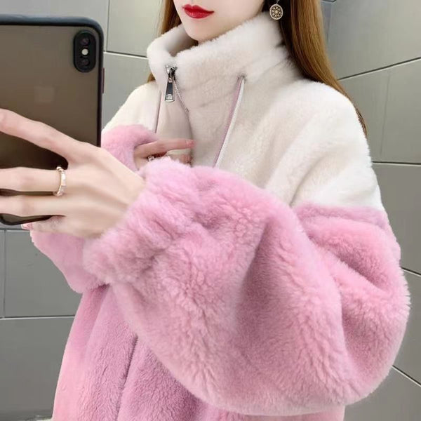 Women's Fashionable Loose Patchwork All-Match Coat