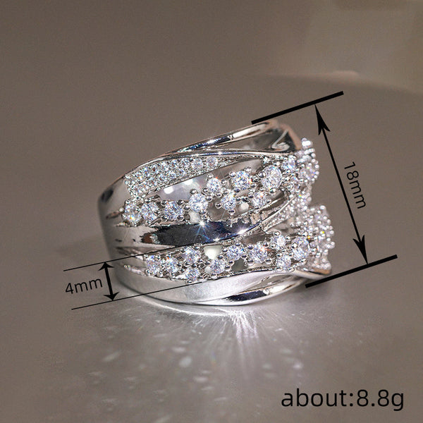 Geometric Design Korean-style Women's Ring