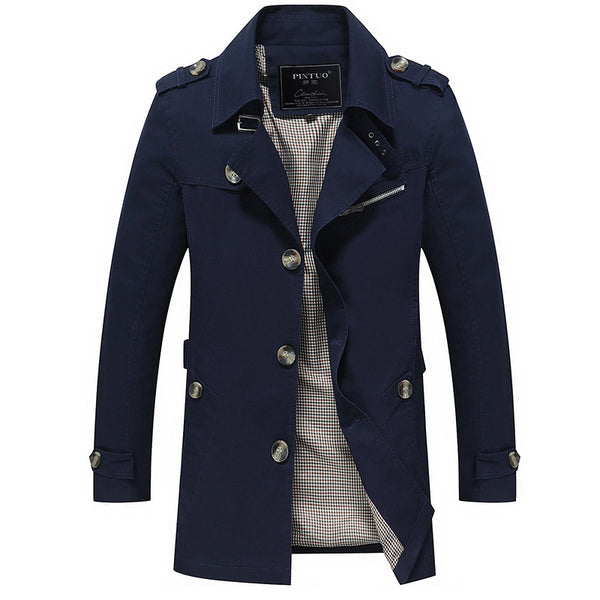 Casual Black Slim Fit Cotton Side Seam Sidekick Single-breasted Jacket