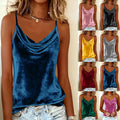 Women Solid Velour Camis Vest Women Tank Tops Female Summer Sexy Strap Basic Tops Slim Sleeveless