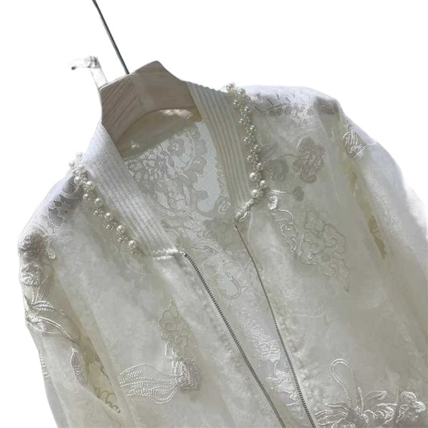 Summer New Chinese Style National Chic Beaded Embroidery Sun Protective Jacket