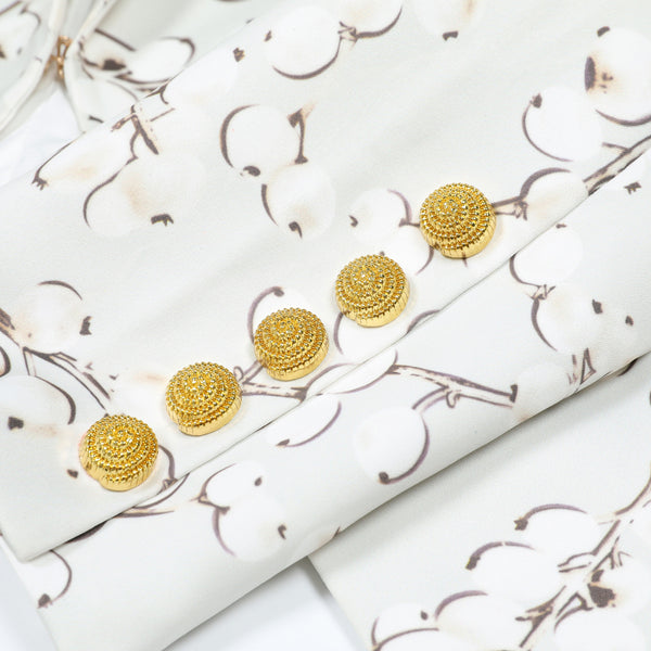 Printed Long-Sleeve Fashionable Suit Blazer Coat