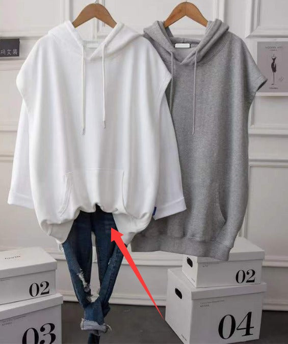 Sleeveless Coat Instagram-style Hooded Vest Womens Hoodie