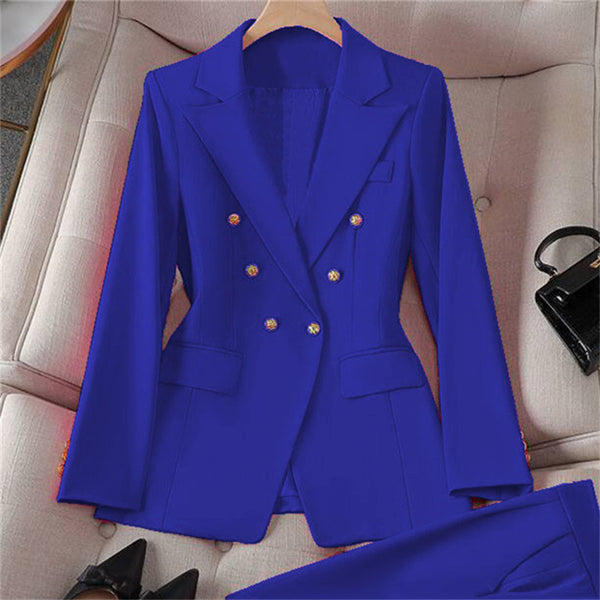 Professional Blue Suit Jacket High-End Elegant Outerwear