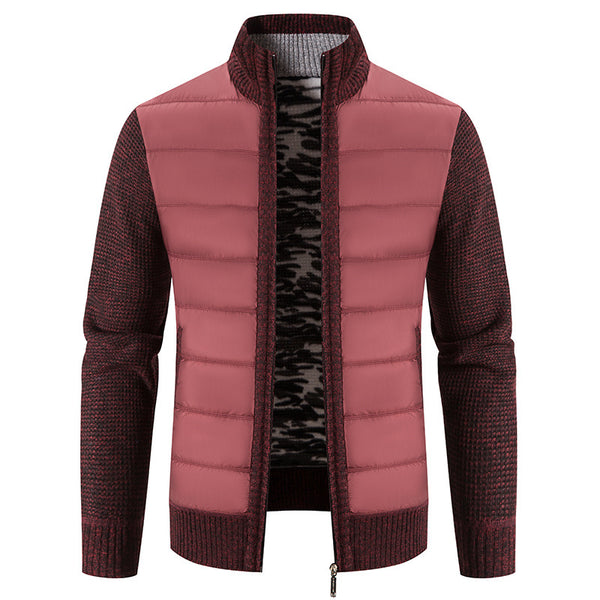 Men's Cardigan Sweater Stand Collar Sweater Coat