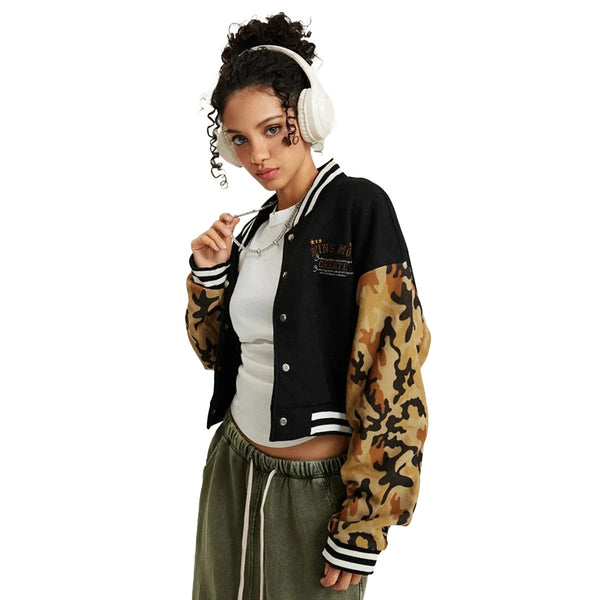 Outdoor Patchwork Color-blocked Sweatshirt Jacket For Women