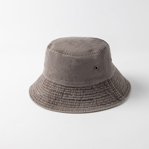 Personalized Distressed Simple Solid-Colored Bucket Hat