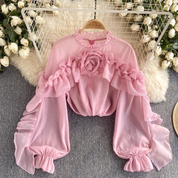Women's Irregular Floral Fashionable Casual Shirt