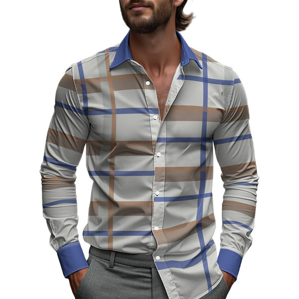 Men's Printed Long-Sleeve Shirt