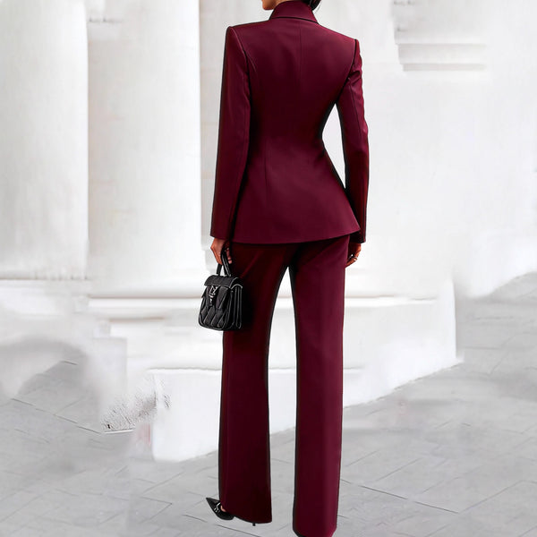 Autumn Women's Suit Double-Breasted Long-Sleeve Coat