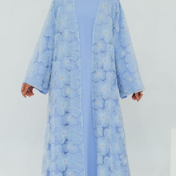 Stylish Casual And Elegant Floral Beaded Cardigan
